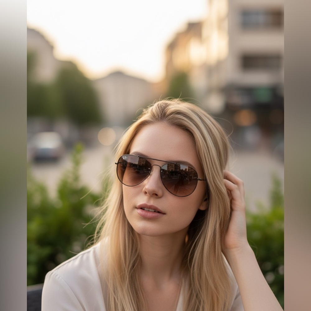 NWOT Ray-Ban Aviator Sunglasses with Case